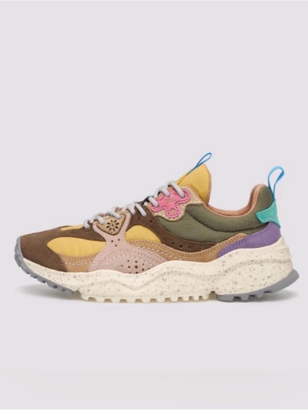 Flower Mountain Wave Woman Sneakers Brown Ochre
